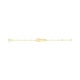 Pulsera de bebé con placa de reloj de oro amarillo de 9 Kt, cadena forzada con bolitas