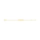 Pulsera de bebé con placa grabada de oro amarillo de 9 Kt, cadena forzada
