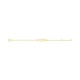 Pulsera de bebé con placa grabada de oro amarillo de 9 Kt, cadena cartier