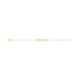 Pulsera de bebé con placa grabada de oro amarillo de 9 Kt, cadena de eslabón alargado