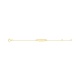 Pulsera de bebé con placa grabada de oro amarillo de 9 Kt, cadena barbada fina
