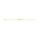 Pulsera de bebé con placa de osito de oro amarillo de 9 Kt, cadena forzada