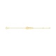 Pulsera de bebé con placa de osito de oro amarillo de 9 Kt, cadena cartier