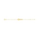 Pulsera de bebé con placa de osito de oro amarillo de 9 Kt, cadena forzada con bolitas