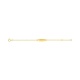 Pulsera de bebé con placa recta de oro amarillo de 9 Kt, corazón calado