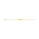 Pulsera de bebé con placa recta de oro amarillo de 9 Kt, estrella calada