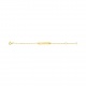 Pulsera de bebé con placa recta de oro amarillo de 9 Kt, cadena torzada