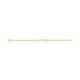 Pulsera de bebé con placa recta de oro amarillo de 9 Kt, cadena marinera