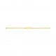 Pulsera infantil con placa recta de oro amarillo de 9 Kt, cadena marinera 3+1