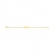 Pulsera infantil con placa recta de oro amarillo de 9 Kt, cadena cartier torzada