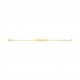 Pulsera infantil con placa recta de oro amarillo de 9 Kt, cadena singapur