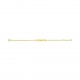Pulsera infantil con placa recta de oro amarillo de 9 Kt, cadena rolo