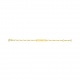 Pulsera infantil con placa recta de oro amarillo de 9 Kt, cadena cartier barbada
