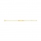 Pulsera infantil con placa recta de oro amarillo de 9 Kt, cadena cartier