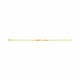 Pulsera infantil con placa con rayos tallados de oro amarillo de 9 Kt, cadena cartier