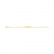 Pulsera infantil con placa con rayos tallados de oro amarillo de 9 Kt, cadena barbada fina