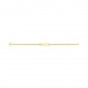 Pulsera infantil con placa redondeada de oro amarillo de 9 Kt, cadena barbada