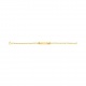 Pulsera infantil con placa recta de oro amarillo de 9 Kt, cadena forzada gruesa