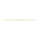 Pulsera infantil con placa recta de oro amarillo de 9 Kt, cadena forzada plana