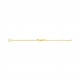 Pulsera infantil con placa con rayos tallados de oro amarillo de 9 Kt, cadena barbada