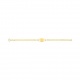 Pulsera infantil con placa redondeada de oro amarillo de 9 Kt, cadena marinera