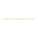Pulsera infantil con placa recta de oro amarillo de 9 Kt, cadena grano de café con cierre de mosquetón