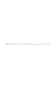 Pulsera infantil con placa recta de oro blanco de 9 Kt, cadena marinera 3+1