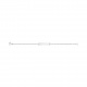 Pulsera infantil con placa recta de oro blanco de 9 Kt, cadena forzada plana