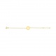 Pulsera infantil de oro amarillo de 9 Kt, disco con mariposa calada