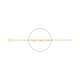 Pulsera de bebé de oro amarillo de 9 Kt, cadena cartier 3+1 de 1,7 mm