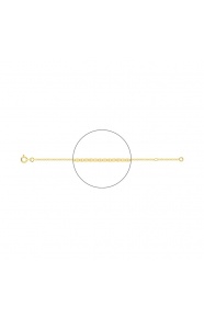 Pulsera de bebé de oro amarillo de 9 Kt, cadena marinera de 1,5 mm