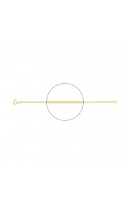 Pulsera de bebé de oro amarillo de 9 Kt, cadena barbada fina