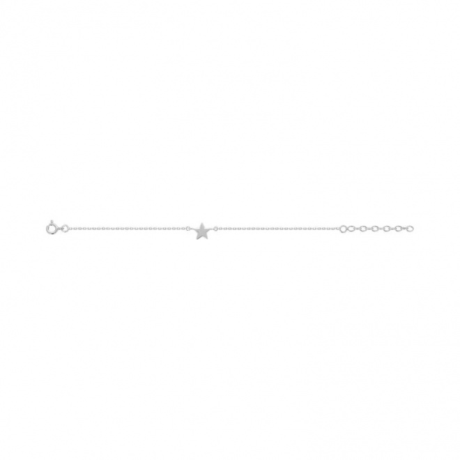 Pulsera infantil de plata 925, estrella