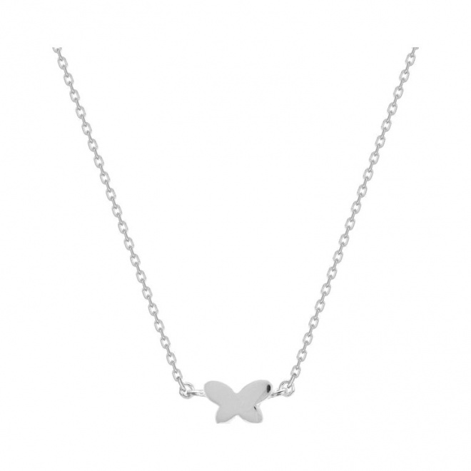 Collar infantil de plata 925, mariposa