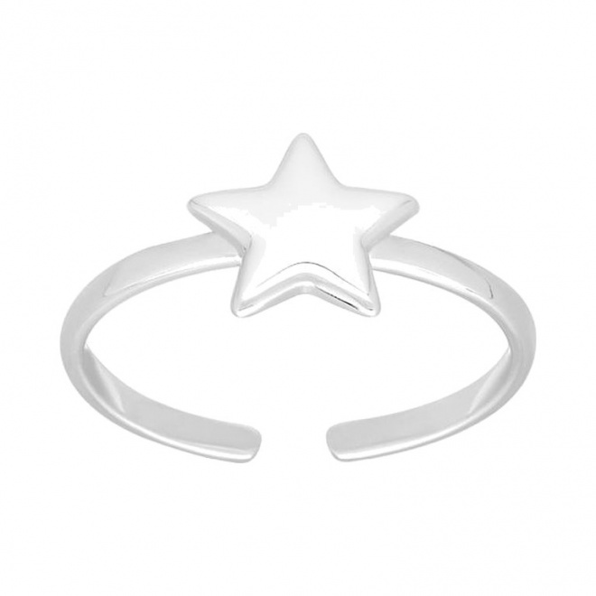 Anillo infantil de plata 925, estrella