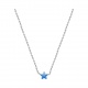 Collar infantil de plata 925 con esmalte, estrella azul