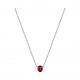 Collar infantil de plata 925 con esmalte, mariquita