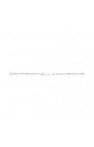 Pulsera infantil con placa recta de plata 925, cadena cartier 3+1