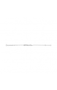 Pulsera infantil con placa con rayos tallados de plata 925, cadena singapur