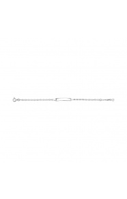 Pulsera infantil con placa recta de plata 925, cadena forzada