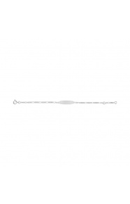 Pulsera infantil con placa redondeada de plata 925, cadena cartier torzada