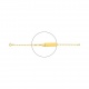 Pulsera infantil con placa recta chapada en oro, cadena cartier larga
