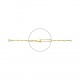 Pulsera infantil con placa diamantada chapada en oro, cadena cartier fina