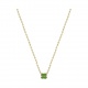 Collar infantil chapado en oro con esmalte, trébol