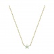 Collar infantil chapado en oro con esmalte, estrella verde