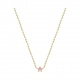 Collar infantil chapado en oro con esmalte, estrella rosa
