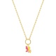 Collar infantil chapado en oro con esmalte, hada