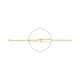 Pulsera infantil con placa recta chapada en oro, cadena cartier 3+1