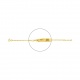 Pulsera infantil con placa recta chapada en oro, cadena cartier alterna
