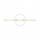 Pulsera infantil con placa recta chapada en oro, cadena forzada gruesa